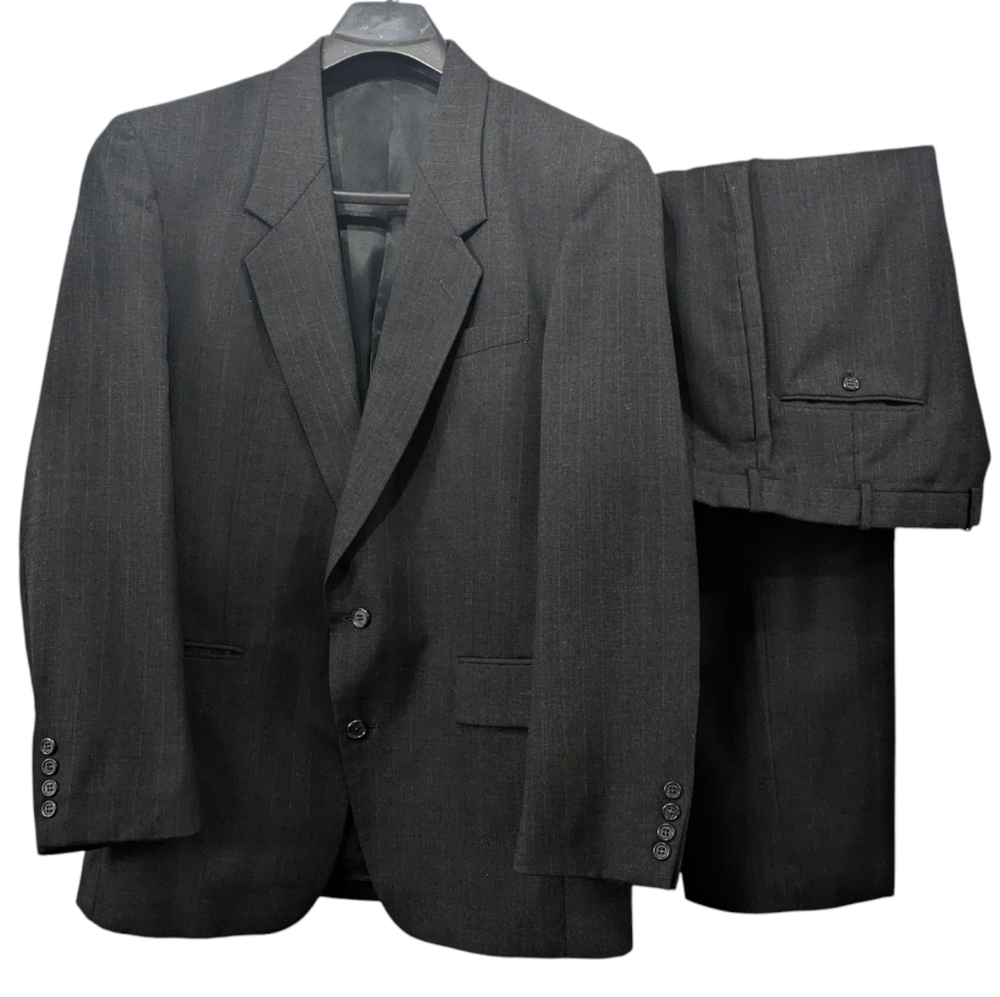 VTG Hunting Horn Classics Dark Blazer Suit & Pants Set Size 35 Mens Dress Suits
